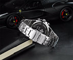 WWOOR All Steel Digital Men's Quartz LED Dual Display Military GOLD Clock Men's Luxury Alarm Waterproof Sports Watches 8019