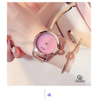 GUOU 8181 Rose Gold Ladies Watch Fashion Women's Watches Stainless Steel Wrist Watches For Women