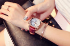 2018 Women Man Lover Square Rose Gold Alloy And Leather Quartz Watch GUOU Luxury Waterproof for Woman Ladies Gilrs Wrist watches