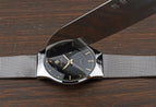 Top Brand Luxury WWOOR Men's Watches Stainless Steel Band Analog Display Quartz Wrist Watch Ultra Thin Dial Fashion Dress Watch
