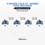 2PCS VNETPHONE V4 850Mah Bluetooth Motorcycle Intercom Helmet Headset Speaker Talking Wireless Communicator With FM