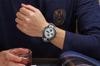 WWOOR All Steel Digital Men's Quartz LED Dual Display Military GOLD Clock Men's Luxury Alarm Waterproof Sports Watches 8019