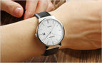 WWOOR Men's Watch Brand Luxury Waterproof Analog Quartz Clock Male Leather Belt Casual Sports Watches Men Blue relogio masculino