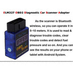 1pc Mini Eml327 OBDII V1.5 Bluetooth Adaptor Car Auto Diagnostic Scanner for Automotive Scaner Elm327 Real V1.5