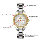 WWOOR New Gold Women Bracelet Watches Waterproof Ladies Watch Stainless Steel Casual Dress Woman Quartz Watch Women Reloj Mujer