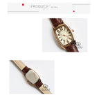 GUOU Ladies Watch Retro Rectangle Women's Watches Wrist Watches For Women Bracelet Genuine Clock relogio feminino saat