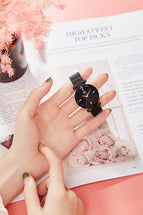 Fashion WWOOR Luxury Stainless Steel Watches Women Quartz Bracelet Watch Ladies Dress Watches Blue Clock relogios Montre Femme