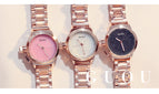 GUOU 8181 Rose Gold Ladies Watch Fashion Women's Watches Stainless Steel Wrist Watches For Women