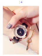 GUOU Brand Leather Analog Watch Women Fashion Casual Quartz Watches Ladies Datejust Wristwatch Hodinky Ceasuri relogio feminino