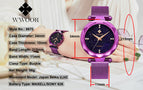 Fashion WWOOR Luxury Stainless Steel Watches Women Quartz Bracelet Watch Ladies Dress Watches Blue Clock relogios Montre Femme