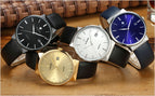 WWOOR Men's Watch Brand Luxury Waterproof Analog Quartz Clock Male Leather Belt Casual Sports Watches Men Blue relogio masculino