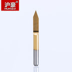 HUHAO 10pcs/lot Shank 3.175mm Engraving Bits CNC Degree 10-90 End Mill Carbide Milling Cutter Titanium Coating CNC Router Tools