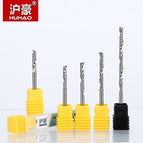 HUHAO 10pcs/lot Shank 3.175mm Milling Cutter Single Flute Spiral Cutter CNC Router Bit  For MDF Carbide End Mill