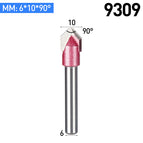 HUHAO 1pc 6mm V Bit CNC solid carbide end mill 3D Router Bits for Wood tungsten woodworking MDF milling cutter 60 90 120 150 deg