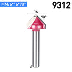 HUHAO 1pc 6mm V Bit CNC solid carbide end mill 3D Router Bits for Wood tungsten woodworking MDF milling cutter 60 90 120 150 deg
