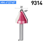 HUHAO 1pc 6mm V Bit CNC solid carbide end mill 3D Router Bits for Wood tungsten woodworking MDF milling cutter 60 90 120 150 deg