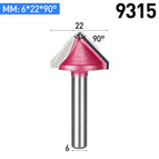 HUHAO 1pc 6mm V Bit CNC solid carbide end mill 3D Router Bits for Wood tungsten woodworking MDF milling cutter 60 90 120 150 deg