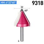 HUHAO 1pc 6mm V Bit CNC solid carbide end mill 3D Router Bits for Wood tungsten woodworking MDF milling cutter 60 90 120 150 deg