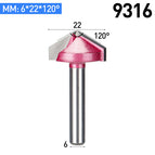 HUHAO 1pc 6mm V Bit CNC solid carbide end mill 3D Router Bits for Wood tungsten woodworking MDF milling cutter 60 90 120 150 deg