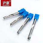 HUHAO 1pc 8mm Single Flute Spiral Cutter 3A TOP Qualit CNC Router Bits For Wood Acrylic PVC MDF End Mill Carbide Milling Cutters