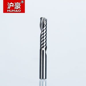 HUHAO 5pcs/lot Shank 6mm Single Flute Spiral Cutter Router Bit  For Acrylic Carbide Milling Cutter CNC Tools Machine Accessories