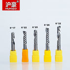 HUHAO 5pcs/lot Shank 6mm Single Flute Spiral Cutter Router Bit  For Acrylic Carbide Milling Cutter CNC Tools Machine Accessories