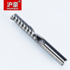 HUHAO 5pcs/lot Shank 6mm Single Flute Spiral Cutter Router Bit  For Acrylic Carbide Milling Cutter CNC Tools Machine Accessories