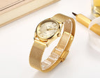 WWOOR Women Watches Luxury Brand Dress Diamond Gold Wrist Watch Stainless Steel Ladies Watches Golden Quartz Watch Women 2019