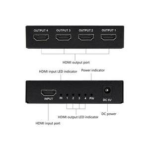 Hdmi Splitter 1x4 HDMI Switch DC 5V Power Supply Adapter 1 In 4 Out Switcher For Audio HDTV 4K 1080P Video DVD