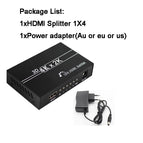 Hdmi Splitter 1x4 HDMI Switch DC 5V Power Supply Adapter 1 In 4 Out Switcher For Audio HDTV 4K 1080P Video DVD