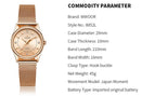 WWOOR Women Watches Luxury Brand Dress Diamond Gold Wrist Watch Stainless Steel Ladies Watches Golden Quartz Watch Women 2019