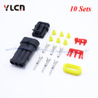 High Quality 10 Sets Kit 3 Pin Way AMP Auto Super Sealed Waterproof  Electrical Wire Connectors Plug For Car wholesale bulk price