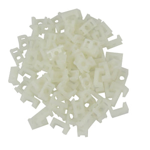 High Quality Brand 100 Pcs 3mm Width Wire Cable Tie Holder White Plastic Mount