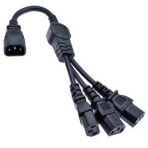 High Quality IEC 320 C14 Male Plug to 3XC13 Female Y Type Splitter Power Cord , C14 to 3 x C13, 250V/10A 1pcs*