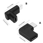 High Quality Mini Portable 90 Degree Right Angle USB 3.1 Type C Male to Female Converter USB-C Adapter Smart Phone Accessories