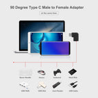 High Quality Mini Portable 90 Degree Right Angle USB 3.1 Type C Male to Female Converter USB-C Adapter Smart Phone Accessories