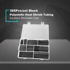 Hot 385Pcs/box Polyolefin Shrinking Assorted Insulated Sleeving Tubing Set Heat Shrinkable Tube Wrap Wire Heat Shrink Tubing