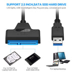 Hot USB 3.0 SATA 3 Cable Sata to USB Adapter Up to 6 Gbps Support 2.5 Inches External HDD SSD Hard Drive 22 Pin Sata III Cord