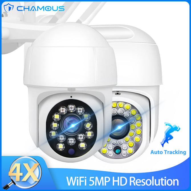 IP Camera WiFi 1080P Mini Outdoor Speed Dome CCTV Security Camera PTZ 5MP Smart Home 360 Video Surveillance Camera AI Tracking