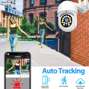 IP Camera WiFi 1080P Mini Outdoor Speed Dome CCTV Security Camera PTZ 5MP Smart Home 360 Video Surveillance Camera AI Tracking