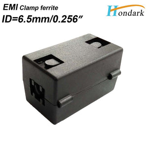 Inner 6.5mm 0.26''UF65B square clip EMI filter ferrite core RF choke ferrite bead for digital or power cable wires,400pcs/lot