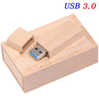 JASTER USB 3.0 wood strip + box memory stick custom LOGO usb flash drive 4GB 8GB 16GB 32GB 64GB pendrive U disk free shipping