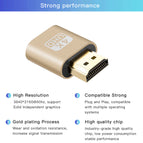 KEBIDU HDMI-compatible Virtual Display 4K DDC EDID Dummy Plug EDID Display Emulator Adapter Support 1920x1080P For Video