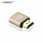 KEBIDU HDMI-compatible Virtual Display 4K DDC EDID Dummy Plug EDID Display Emulator Adapter Support 1920x1080P For Video