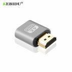 KEBIDU HDMI-compatible Virtual Display 4K DDC EDID Dummy Plug EDID Display Emulator Adapter Support 1920x1080P For Video