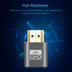 KEBIDU HDMI-compatible Virtual Display 4K DDC EDID Dummy Plug EDID Display Emulator Adapter Support 1920x1080P For Video