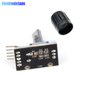 KY-040 360 Degrees Rotary Encoder Module Brick Sensor Switch with 15×16.5 mm Potentiometer Rotary Knob Hole Cap For Arduino