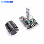 KY-040 360 Degrees Rotary Encoder Module Brick Sensor Switch with 15×16.5 mm Potentiometer Rotary Knob Hole Cap For Arduino