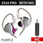 KZ ZS10 PRO 4BA+1DD HIFI Metal Headset Hybrid In-ear Earphone Sport Noise Cancelling Headset KZ ZSN PRO ZST AS16 AS12 AS10 C16