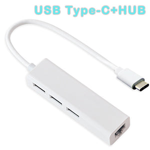 Kebidu 3 Ports USB 3.0 HUB Type C To Ethernet LAN RJ45 Network Card Adapter for Macbook ThinkPad Samsung Laptop USB-C Type-c